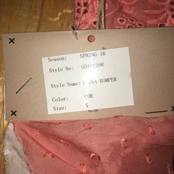 Coral 'Flora' Romper NWT - Picture 3 of 6